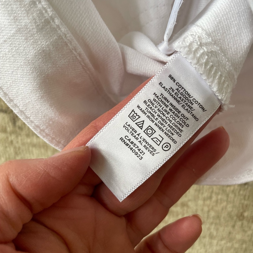 LOFT  White Jeans with Front Buttons - Picture 6 of 13